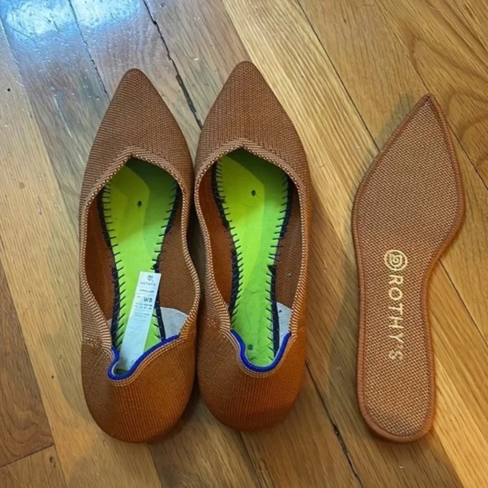 Rothy's, 8W, Brandy color, Pointed Flats